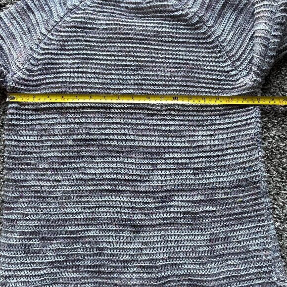 Grey And Multi Colored Striped Sweater, Faded Glory Ribbed Pullover, Size medium - Picture 7 of 7